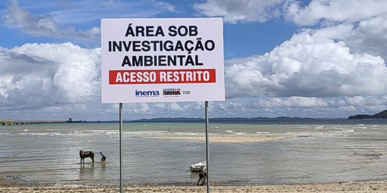 Atualização: Comunidade na orla baiana sofre com contaminação há 100 dias