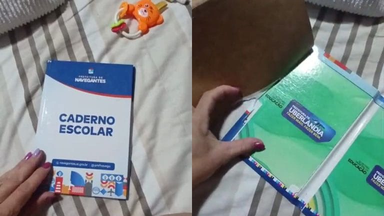 Cadernos de Navegantes geram polêmica por uso de material devolvido pela Prefeitura de Uberlândia