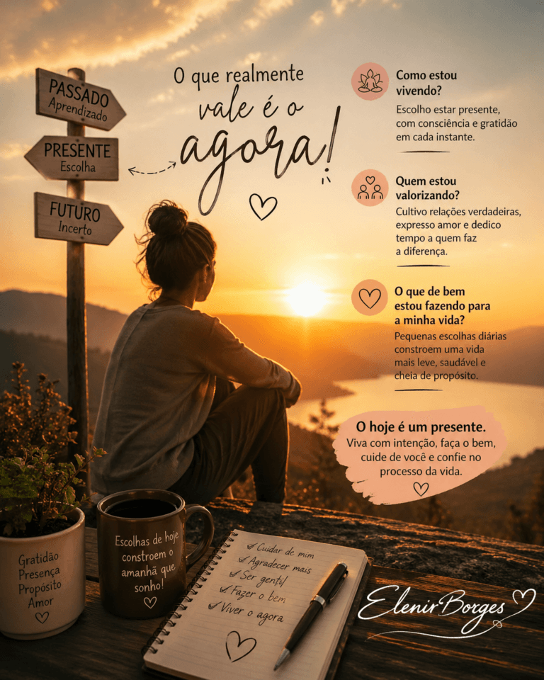 Hoje, somente agora