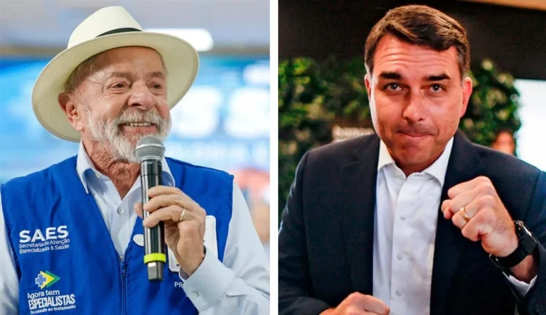 Intenções de voto em Lula e Flávio Bolsonaro em Sergipe