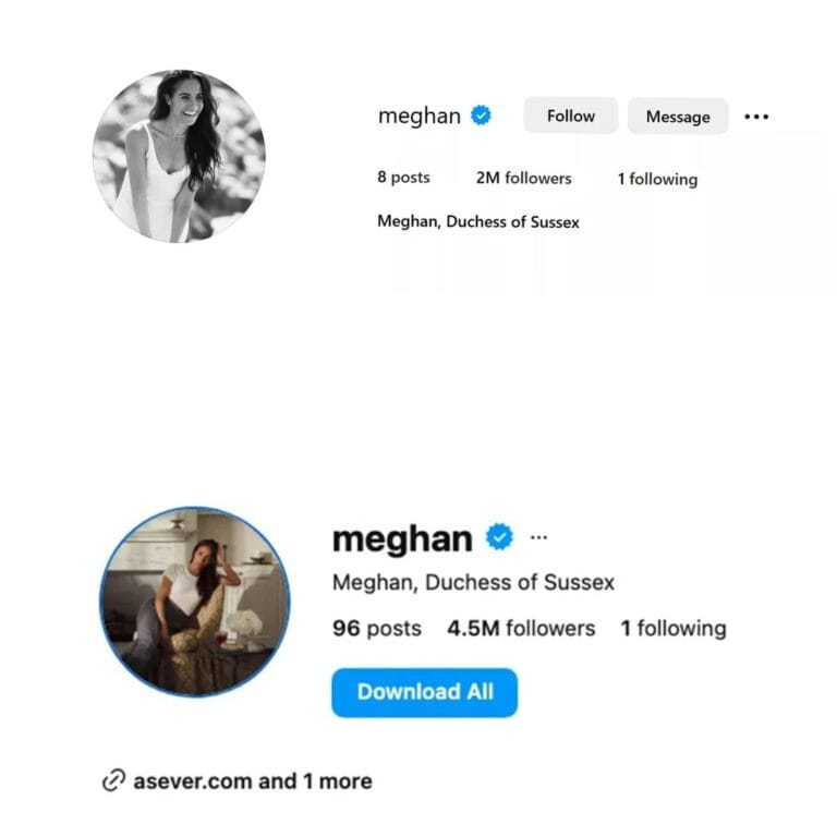 Meghan Markle lança novo look em foto de perfil do Instagram