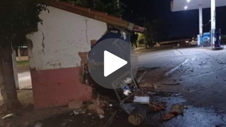 Motorista embriagado provoca acidente em posto de combustíveis e ameaça policiais em Patos de Minas