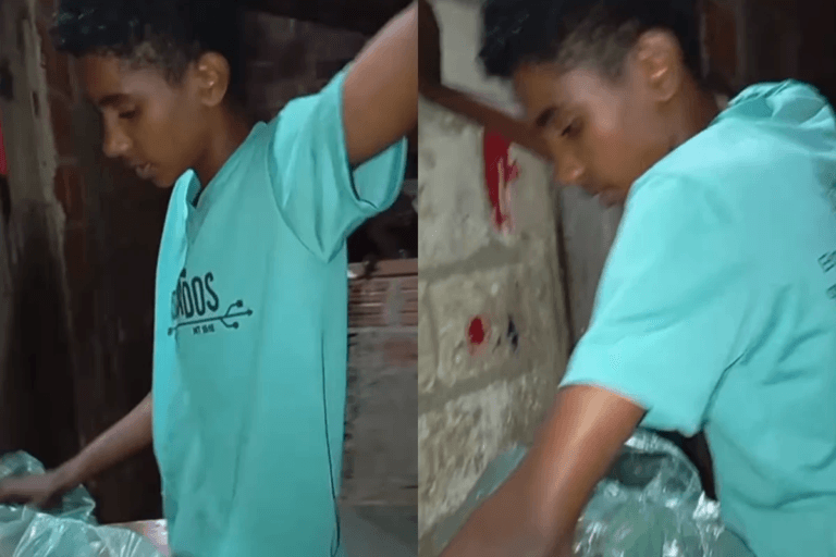 Saúde e bem-estar: jovem compra comida para mãe com 1º salário