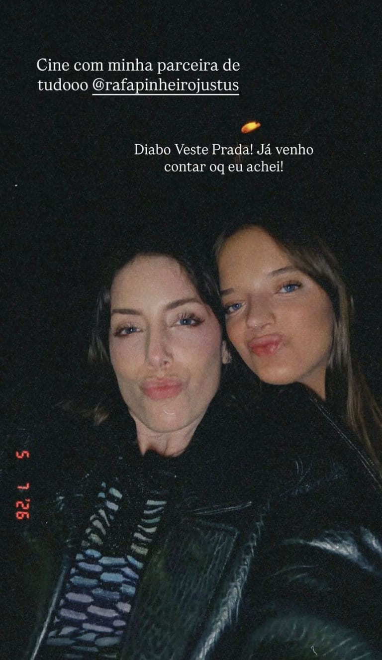 Tendência de estilo: Fabiana e Rafa Justus em noite de cinema