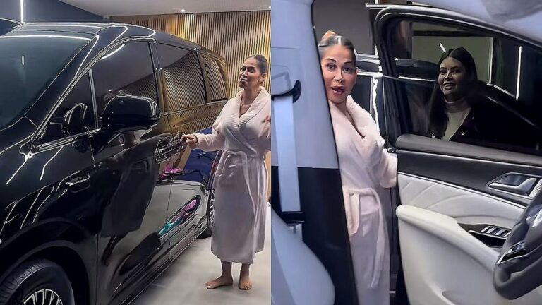Viral: Maíra Cardi exibe carro de luxo de R$ 800 mil com geladeira