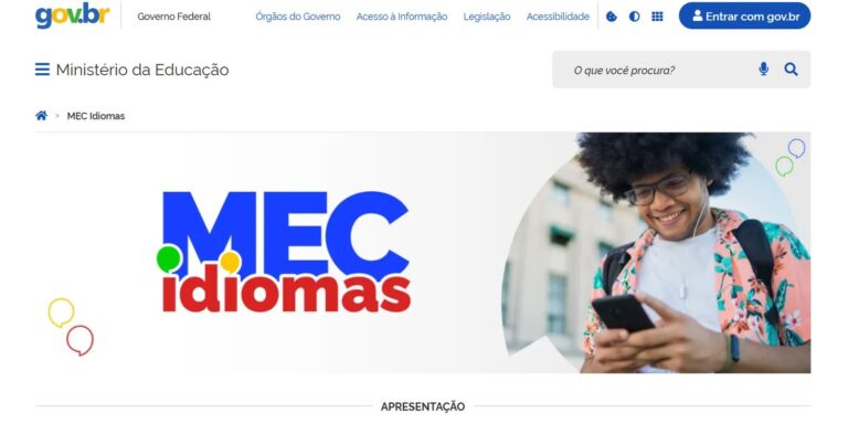 Atualização MEC Idiomas oferece inglês e espanhol grátis agora