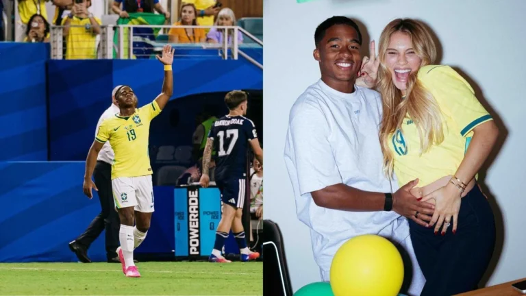 Endrick viraliza com 'aliança de esparadrapo' em jogo da Copa