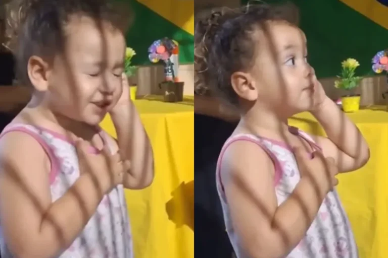 Menina de 3 anos viraliza com versão criativa do Hino Nacional