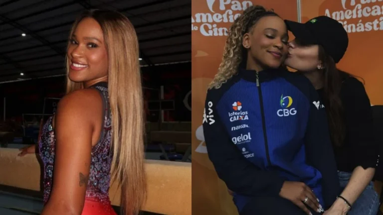 Viral: Rebeca Andrade aparece com suposta namorada e equipe comenta