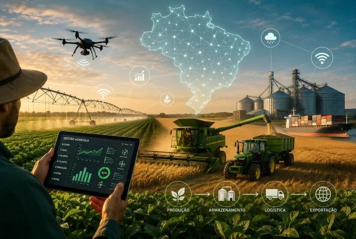 Agro conectado: tecnologia transforma produção e exportação no campo