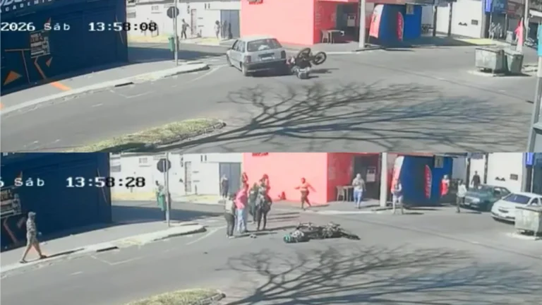 Motociclista de 30 anos é entubado após acidente na Avenida Jerusalém em Uberlândia