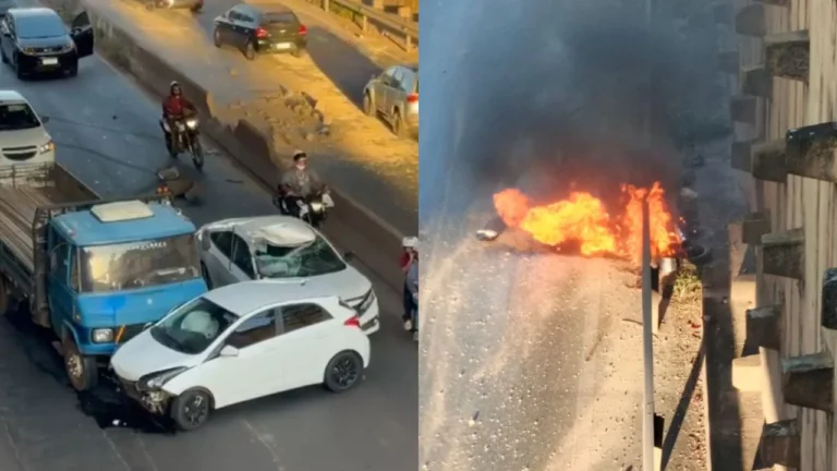 Motociclista fica gravemente ferido após ser atingido por destroços de mureta em acidente na Trincheira do Taiaman, em Uberlândia