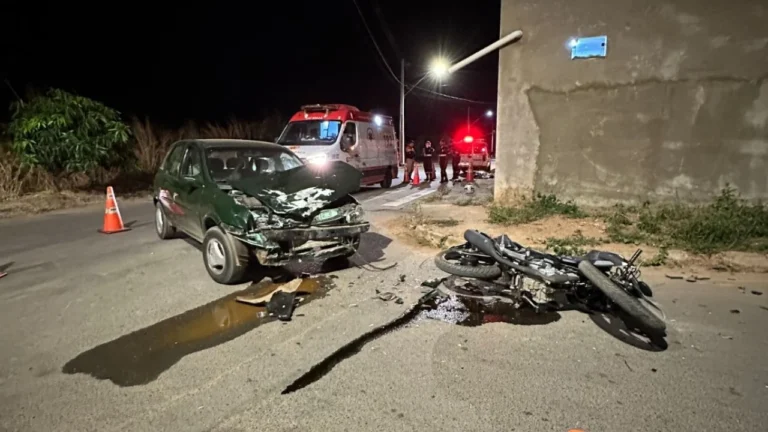 Motociclista morre em acidente com carro em João Pinheiro; ambos os motoristas estavam sem habilitação