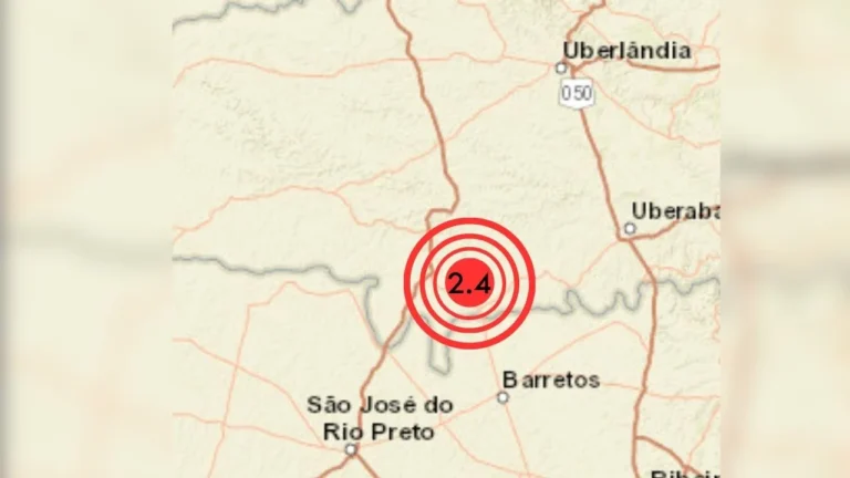 Novo tremor de 2.4 em Pirajuba preocupa moradores após sequência de abalos no Triângulo Mineiro