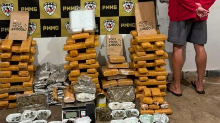 Polícia apreende mais de 100 barras de maconha e prende homem por tráfico em Uberaba