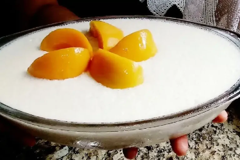 Receita de gelado de pêssego cremoso e refrescante passo a passo