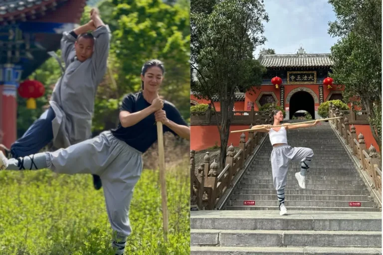 Rotina intensa de brasileira em escola de kung fu na China