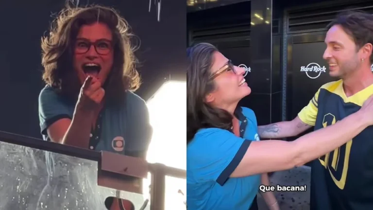 Viral: Renata Vasconcellos tem encontro com crush nos EUA
