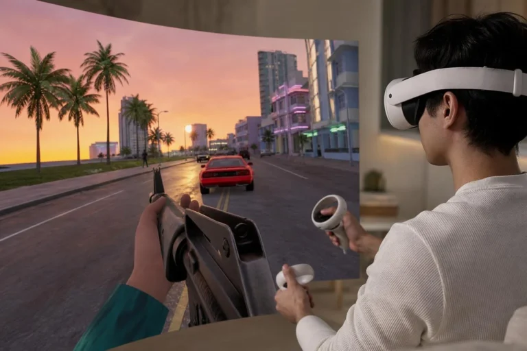 Mod permite jogar GTA Vice City em realidade virtual no Meta Quest 3