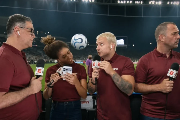 Repórter da ESPN é atingida por bola durante transmissão ao vivo em São Paulo