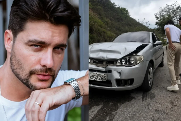 Guilherme Leicam ajuda entregador após colisão em Nova Lima