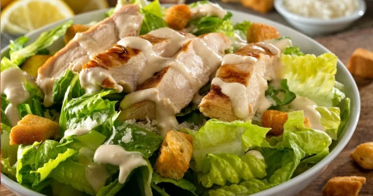 Salada Caesar com Frango, Parmesão e Croutons