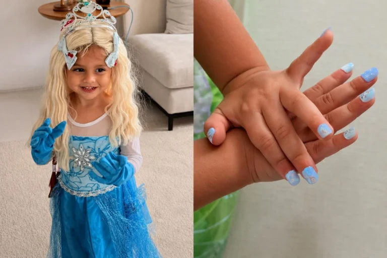 Filha de Neymar, Helena aparece fantasiada de Elsa e Cinderela com unhas temáticas