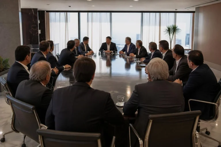 Flávio Bolsonaro reúne 14 governadores eleitos e recebe apoio de Augusto Cury