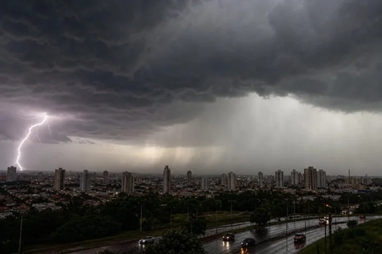 Frente fria aumenta risco de temporais e granizo em Uberlândia e região