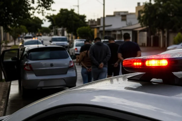 Quatro suspeitos são presos após assalto e roubo de carro no bairro Martins, em Uberlândia