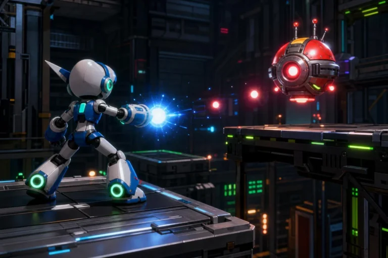 RoboGAL, da brasileira Nuntius Games, terá aventura de ação inspirada em Mega Man