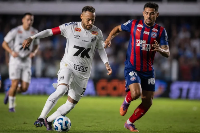 Santos reage no fim, empata com o Bahia e mantém jogo aberto mesmo após expulsão de Neymar